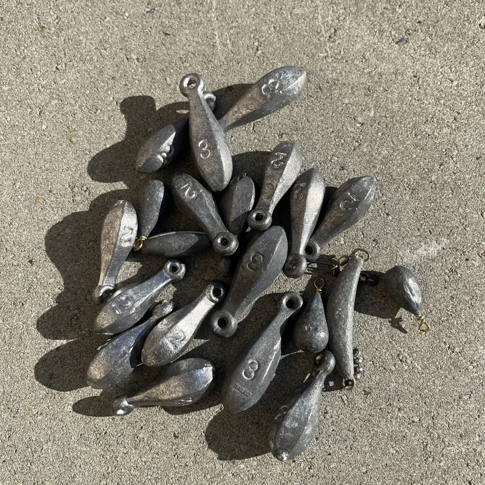 Fishing Bank Sinkers Fluke - Bass - Ocean - Fishing - Fresh Water Lot Bundle